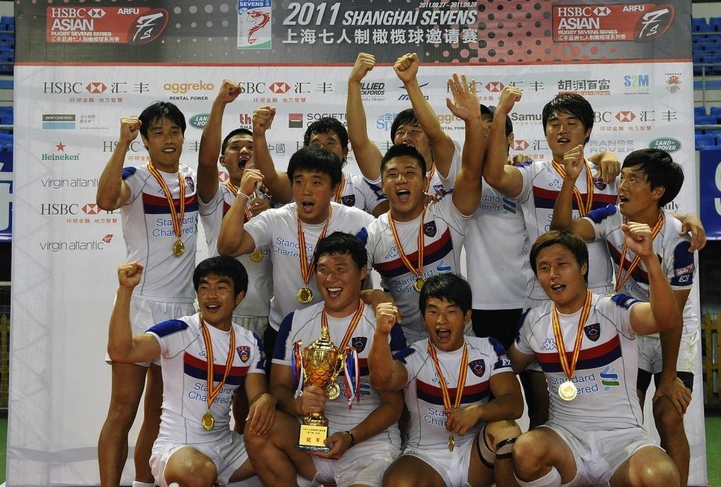 上海セブンズ３連覇の韓国代表。五輪出場権争いでも日本の強力ライバルとなる（写真：アジアラグビー協会）